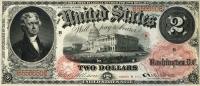 p158c from United States: 2 Dollars from 1875